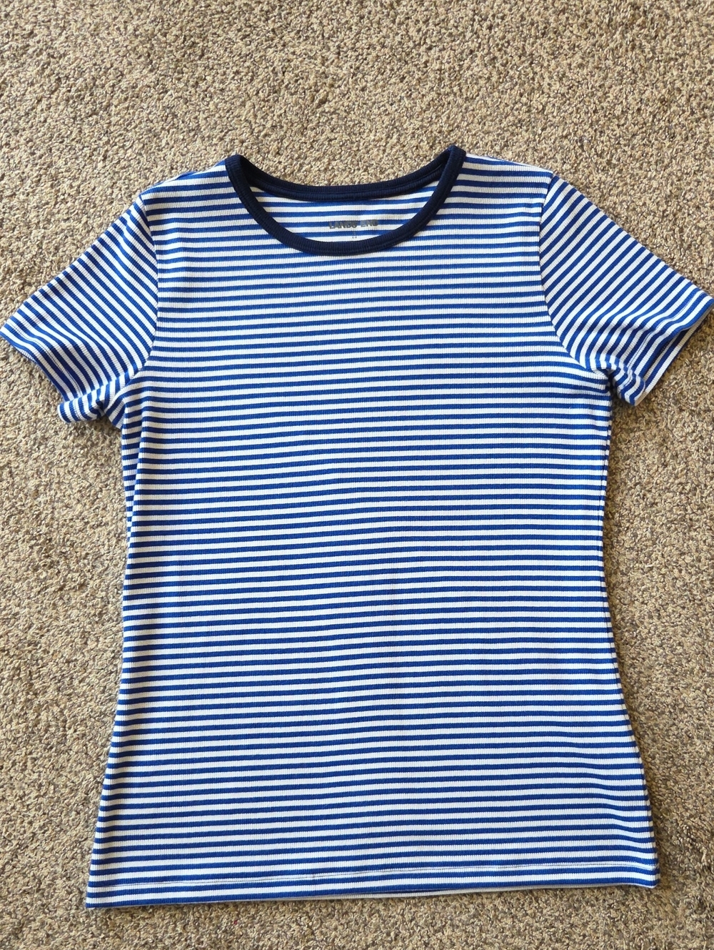 Lands End Striped Crewneck Tee